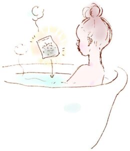 隕石パウダーをお風呂に入れる